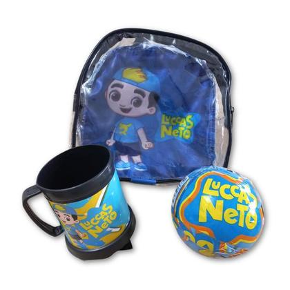 Imagem de Kit Infantil com Tênis, Mochila, Copo, Pulseira e Brinquedo Preto
