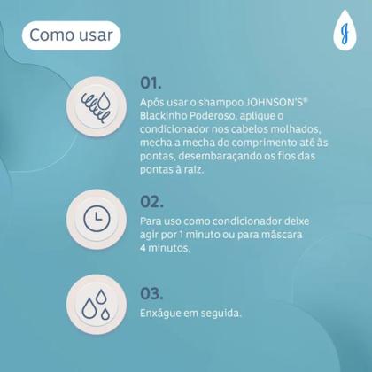 Imagem de Kit Infantil Crespo e Cacheado: Shampoo 400ml + Condicionador Blackinho Poderoso 380ml Johnson's Baby