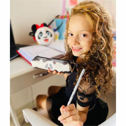 Imagem de Kit Infantil Feminino Bolsa e Estojo Ursinho Panda, Magicc Bolsas