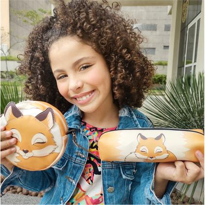 Imagem de Kit Infantil Feminino Sapatilha, Bolsa E Estojo Raposinha, Magicc Kids