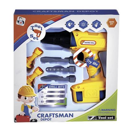 Imagem de Kit Infantil Ferramentas Parafusadeira E Furadeira A Pilha