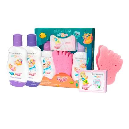 Imagem de Kit Infantil Giovanna Baby Gaby Hora Do Banho Rosa Com Sabonete Vegetal