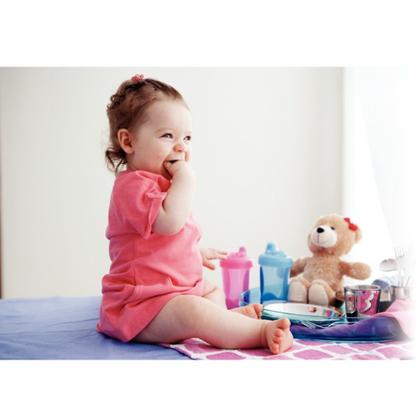 Imagem de Kit Infantil Le Petit para Refeição Azul em Aço Inox 6 Peças Tramontina 64250/640