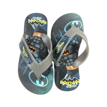 Imagem de Kit Infantil Masculino Chinelo Babuche  Personagem Batman para Meninos Macio Confortável Leve