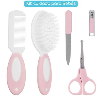 Imagem de Kit Infantil para Cuidado e Higiene do Bebê Acessórios e Tesoura