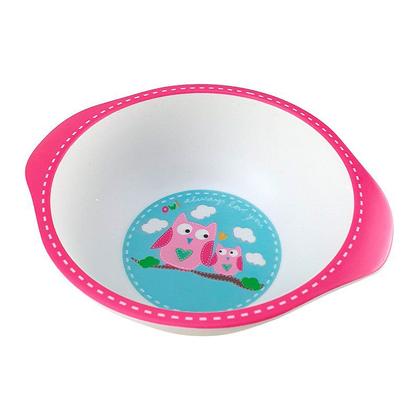 Imagem de Kit Infantil Refeição Coruja Fibra de Bambu 5 peças