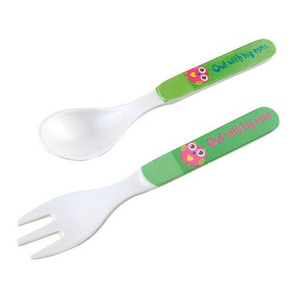 Imagem de Kit Infantil Refeição Coruja Fibra de Bambu 5 peças