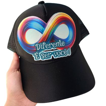 Imagem de Kit Infinity Black Camisa e Boné Preto para Autistas + Jogo Minhas Emoções