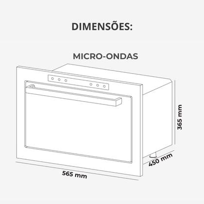 Imagem de Kit Infinity Fischer: Micro-ondas Inox Grill e Forno com Air Fryer 50L
