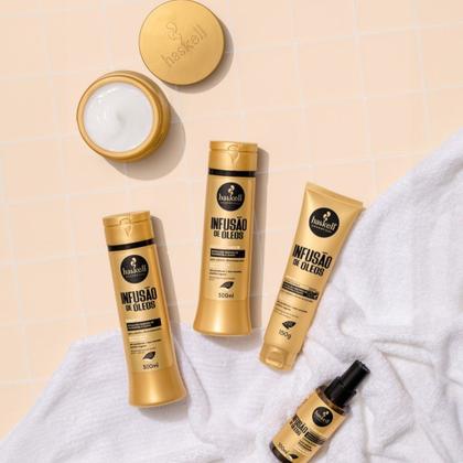 Imagem de Kit Infusão de Óleos Shampoo + Condicionador 500ml + Leave In 150g Haskell