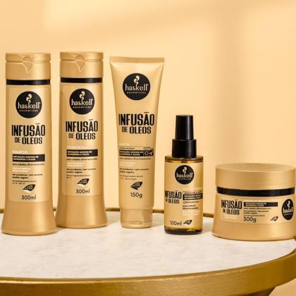 Imagem de Kit Infusão de Óleos Shampoo + Condicionador 500ml + Leave In 150g Haskell