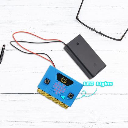 Imagem de Kit inicial básico KEYESTUDIO para BBC Micro bit V2, programação gráfica, bússola embutida, botões, tela matricial de LED, suporte de bateria e cabo USB para Microbit
