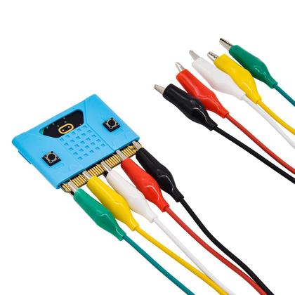 Imagem de Kit inicial básico KEYESTUDIO para BBC Micro bit V2, programação gráfica, bússola embutida, botões, tela matricial de LED, suporte de bateria e cabo USB para Microbit