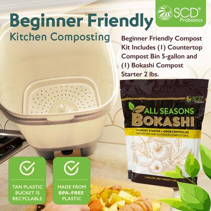 Imagem de Kit inicial de compostor interno SCD Probiotics All Seasons 19L