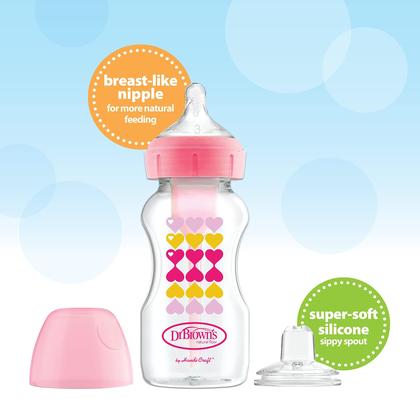 Imagem de Kit Inicial de Garrafas Sippy Dr. Brown's Anti-Cólica 270ml (6m+)