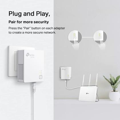 Imagem de Kit Inicial Powerline TP-Link AV1000 - Adaptador Ethernet