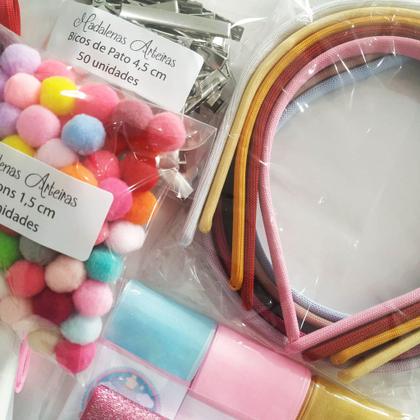 Imagem de Kit Iniciante Laços Fitas Gorgurão Bicos Meias Tiaras C8-2