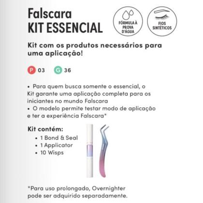 Imagem de Kit iniciante mini falscara alongament 01 kiss