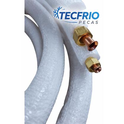 Imagem de Kit Instalação Ar Condicionado 2m Completo Cobre 100 1/4 e 3/8 + Suporte Pronto Para Instalar 9000 a 12000 BTUs