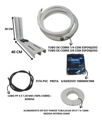 Imagem de Kit Instalação Ar Condicionado 7.12000btus 3.5 M
