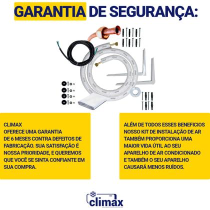 Imagem de Kit Instalação Ar Condicionado 9000 a 12000 btus 1/4 x 3/8 Com Suporte 3 Metros