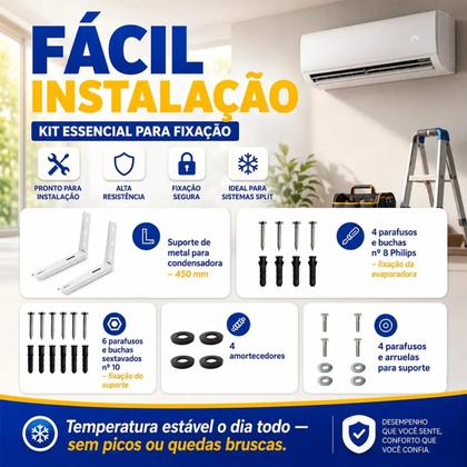 Imagem de Kit Instalação Ar Split Lg Dual Inverter Voice 12000 Btu 3m