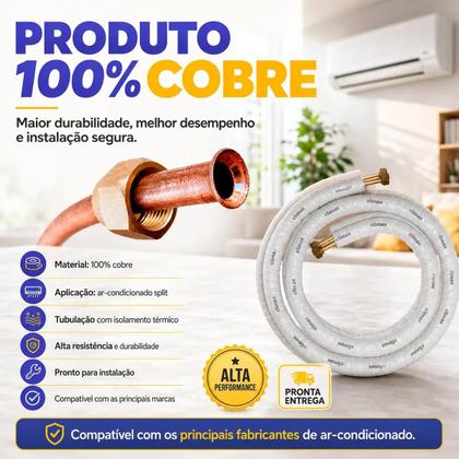 Imagem de Kit Instalação Ar Split Lg Dual Inverter Voice 12000 Btu 3m
