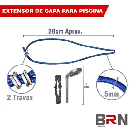 Imagem de Kit Instalação Capa de Piscina Com Extensor Pinos e Buchas 22 Unidades