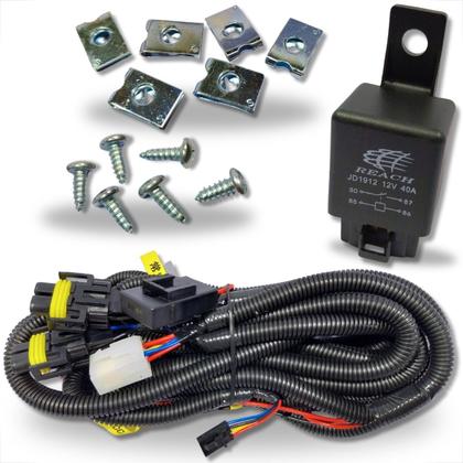 Imagem de Kit instalação completa farol de milha fiat argo e cronos de 2017 à 2021 botão estilo original + lâmpada super branca