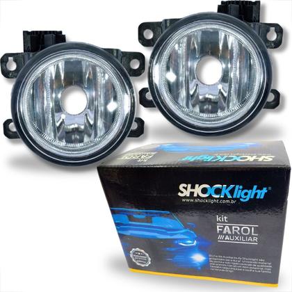 Imagem de Kit instalação completa farol de milha fiat argo e cronos de 2017 à 2021 com botão estilo original + lâmpada led s14