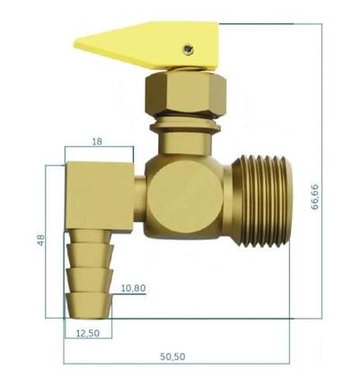 Imagem de Kit Instalacao Cooktop C/ Flexivel E Registro 1,20mt Blukit