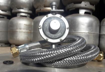 Imagem de kit instalação gás mangueira 3 metro rosca 1/2 fogão cooktop