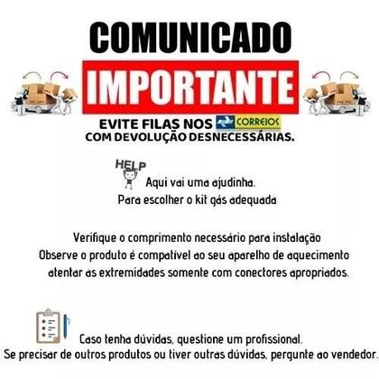 Imagem de Kit Instalação Mangueira 1M + 2 Abraçadeira+ Registro Reto