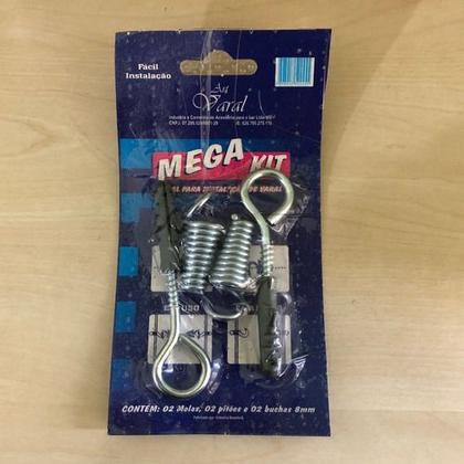 Imagem de Kit Instalação P/ Varal C/ 2 Molas + 2 Pitões + 2 Buchas 8mm