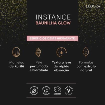 Imagem de Kit Instance Baunilha Glow: Hidratante 400ml + Body Splash - Eudora