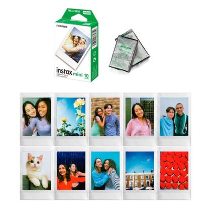 Imagem de Kit Instax Mini 12 Rosa + 10 FT + 5 Porta Retrato Azul