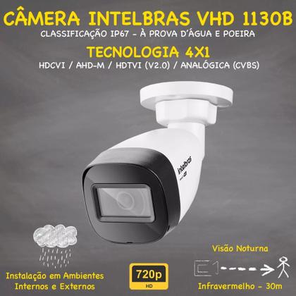 Imagem de Kit Intelbras 3 Câmeras Vhd 1130 Hd 1mp 30m Dvr De 4 Canais com hd 1tb