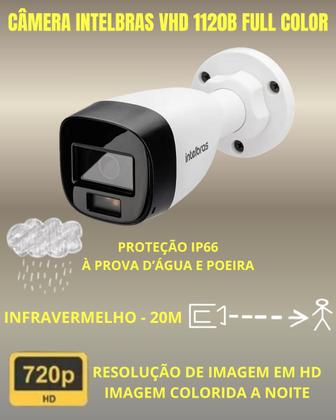 Imagem de Kit Intelbras 4 Câmeras 1120b Full Color Dvr Mhdx 1104c HD 1Tb Colorido noite