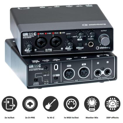 Yamaha Steinberg UR22C オーディオインターフェイス Steinberg UR22C - 展示コレクション - INNOVATION ROAD - ヤマハ株式会社