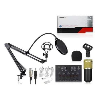 Imagem de Kit Interface Mesa V8 + Microfone Bm800 Com Braço Articulado Podcast Streamer
