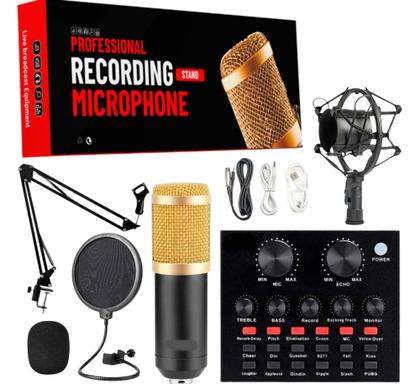 Imagem de Kit Interface Mesa V8 + Microfone Bm800 Com Braço Articulado Podcast Streamer