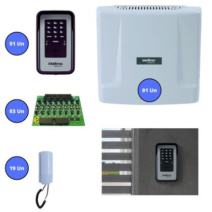 Imagem de Kit Interfone Porteiro Coletivo Eletrônico Intelbras 19 Pontos Digital Comunic 48