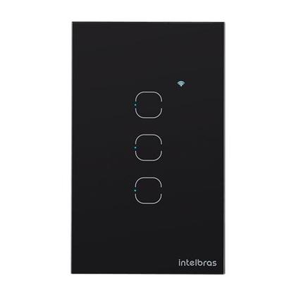 Imagem de Kit Interruptor EWS 1003 + Tomada ETS 1001 Preto Intelbras
