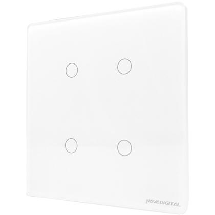 Imagem de Kit interruptores Inteligente 4x4 Wifi 4 Botões Branco Casa Inteligente sofisticada