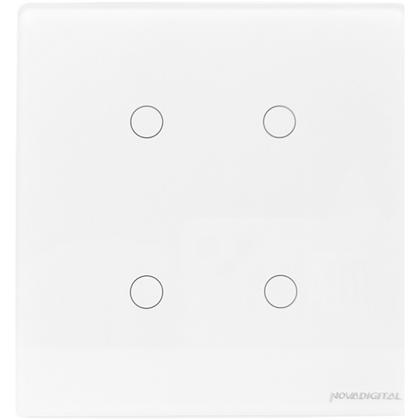 Imagem de Kit interruptores Inteligente 4x4 Wifi 4 Botões Branco Casa Inteligente sofisticada