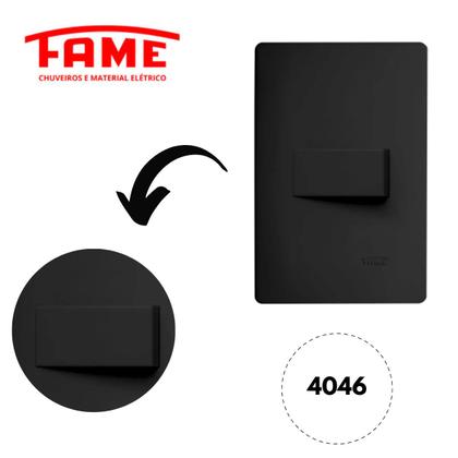 Imagem de Kit Interruptores Paralelo Preto 4x2 16a/250v - Fame