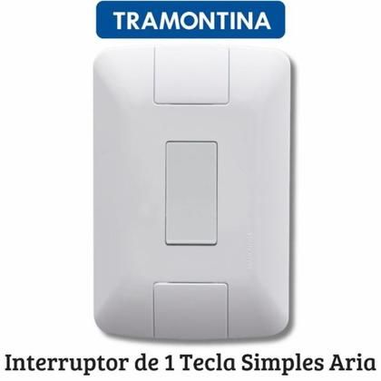 Imagem de Kit Interruptores Simples 4x2 Linha Aria Tramontina 6A/250V Com Parafusos
