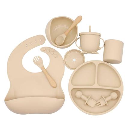 Imagem de Kit Introdução Alimentar Silicone Bebê Papinha Prato