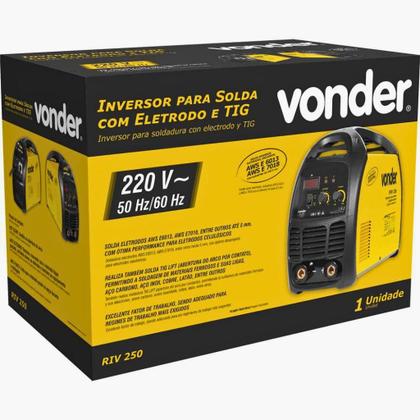 Imagem de Kit Inversor para Solda com Eletrodo e TIG RIV 250 com Máscara para Solda MEV 0913 Plus
