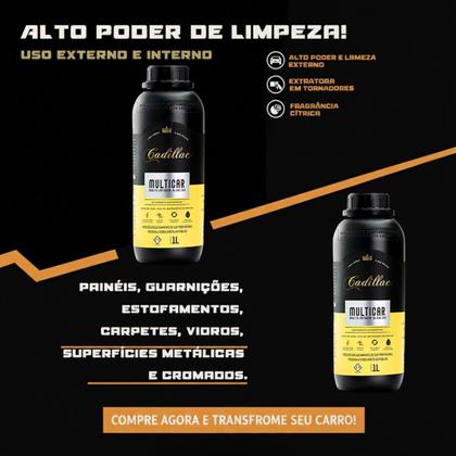 Imagem de Kit Ironlac Cadillac 500ml + Multicar 1l + Escova Pneu + Escova Furo de Rodas